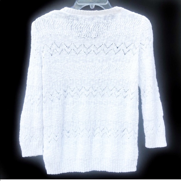 JONES OF NEW YORK SPORT WHITE SWEATER - SZ… - Picture 2 of 4
